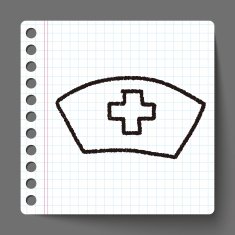 nurse hat doodle drawing N6