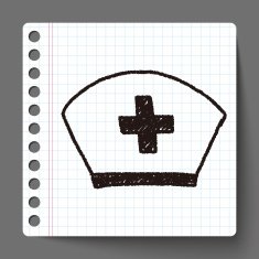nurse hat doodle drawing N7
