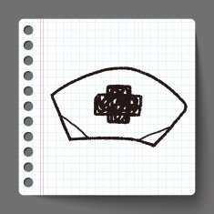nurse hat doodle drawing N8
