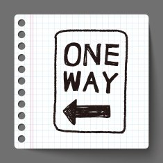 one way sign doodle N2