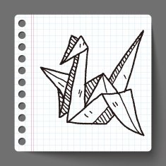 paper bird doodle N2
