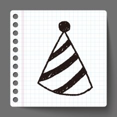 party hat doodle drawing N3