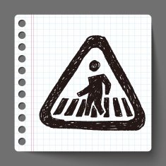 people walk sign doodle N2