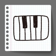 piano doodle drawing N3