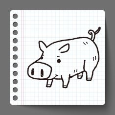 pig doodle N6