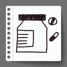 pills doodle drawing N7