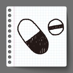 pills doodle drawing N8