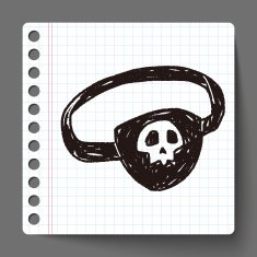 pirate eye mask doodle N2