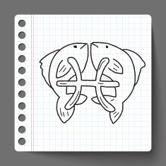 pisces Constellation doodle N4