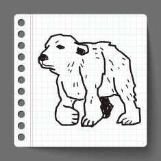 polar bear doodle N3