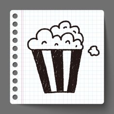 popcorn doodle drawing N3