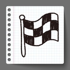 race flag doodle drawing N3