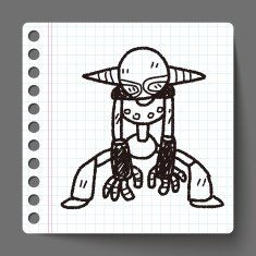 robot doodle N163