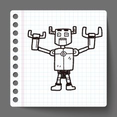 robot doodle N168