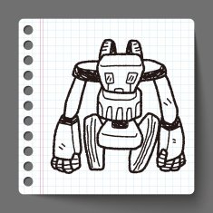 robot doodle N174