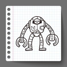 robot doodle N177
