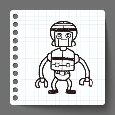 robot doodle N196