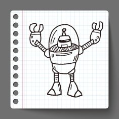 robot doodle N199