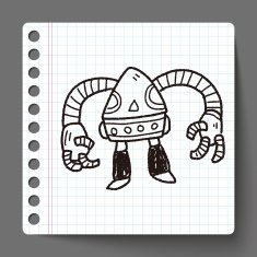 robot doodle N244