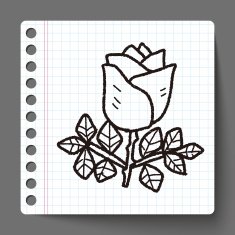 rose flower doodle N5
