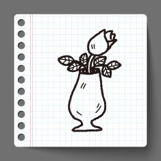 rose flower doodle N7