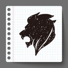 royal lion doodle