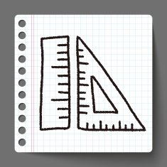 ruler doodle drawing N3