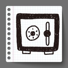 safety money box doodle drawing N3