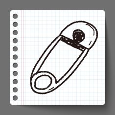 safety pin doodle N4