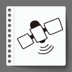 Satellite doodle drawing N6