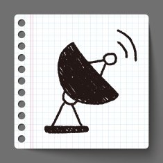 Satellite doodle drawing N7