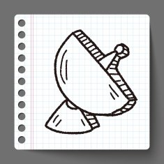 Satellite doodle drawing N8