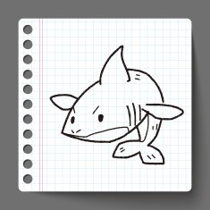 shark doodle N4