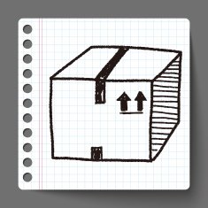 shipping box doodle N25