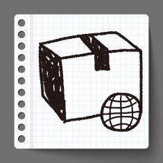 shipping box doodle N33