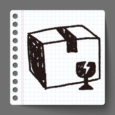 shipping box doodle N34