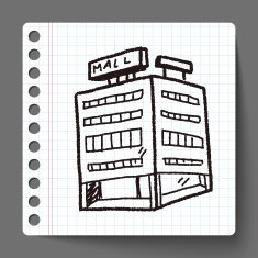 shop mall doodle drawing N2