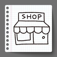 shop store doodle drawing N10