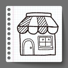 shop store doodle drawing N13