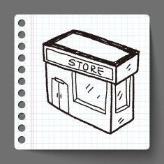 shop store doodle drawing N15