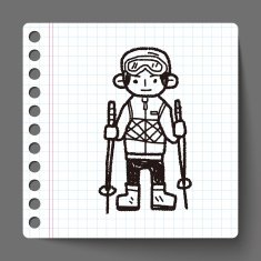 skiing doodle N3