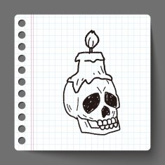 skull candle doodle N2