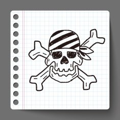 skull Doodle N25