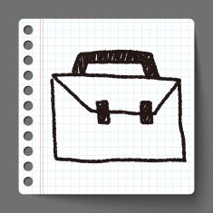 suitcase doodle drawing N3