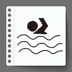 swimmer doodle drawing N4