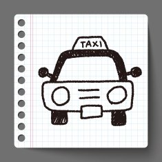 taxi doodle drawing N3