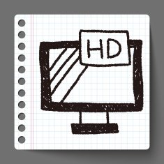television doodle drawing N6
