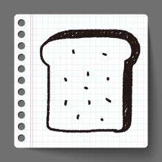 toast doodle drawing N8
