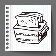 toast doodle drawing N11
