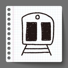 train doodle drawing N3